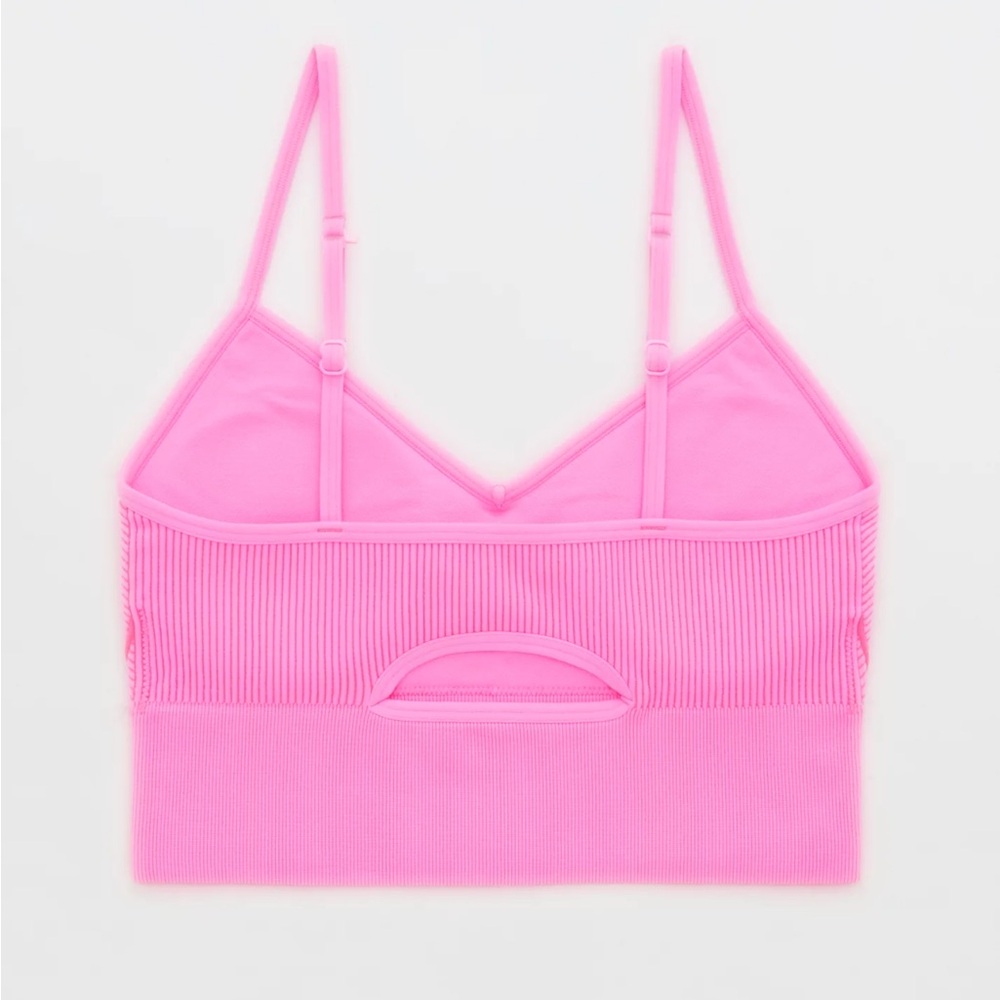 Pink Ribbed Bralette